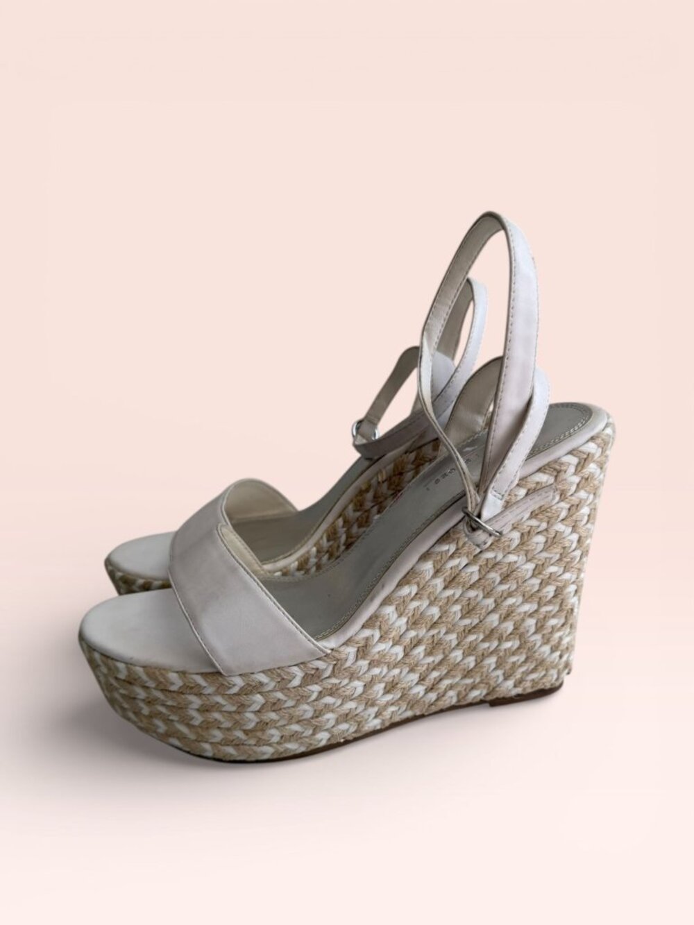 ASOS White Esapdrilles Sandals Wedges Size US 8